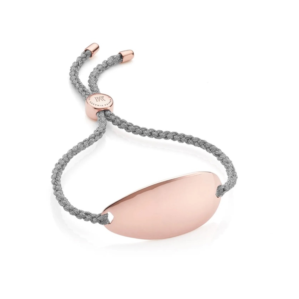 Monica Vinader 18K Rose Gold Vermeil Nylon Nura Friendship Bracelet